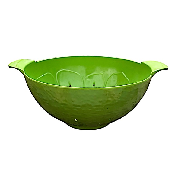 ZAK! DESIGNS Green Colander Sieve Fruit Bowl 10.5” Melamine Handles - Picture 1 of 5